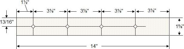 Template for loft bed railing